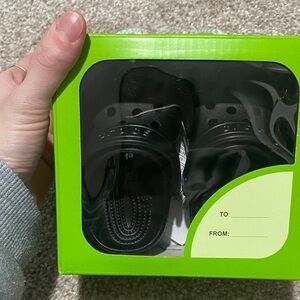 CROCS Kids Black Slippers